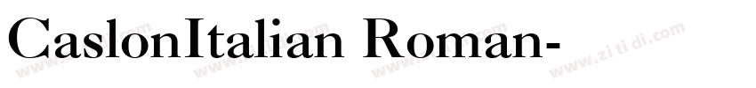 CaslonItalian Roman字体转换